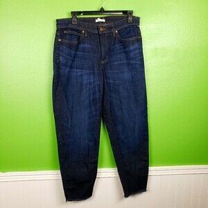 Eileen Fisher Dark Wash Orangic Cotton Denim Jeans Size 10